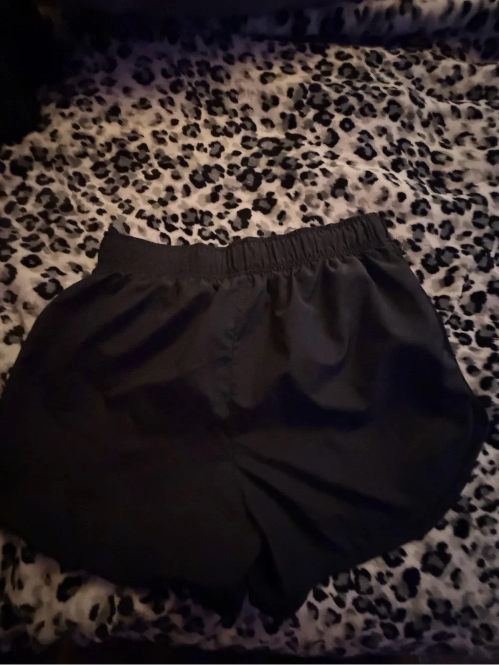 Nike Women's Black Athletic Running Shorts with Reflective Swoosh